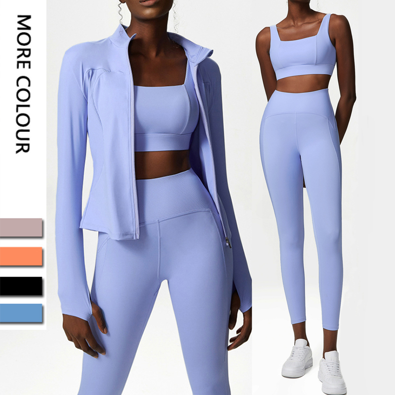 Yoga Fitness Kleidung - 3 stuks fitness yoga set dames